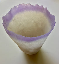 Load image into Gallery viewer, Lavender and White Pate de Verre Vases - 3 sizes