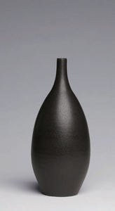 Black Glazed Stoneware Vase