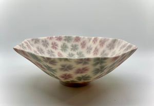 Large Nerikomi Porcelain Flower Bowls