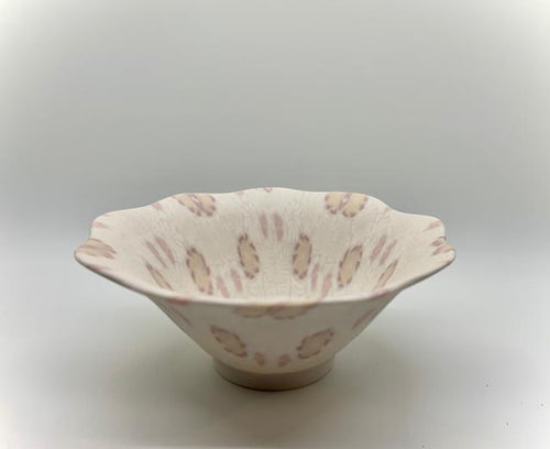Medium Shallow Nerikomi Porcelain Flower Bowls