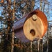 Load image into Gallery viewer, Hanging Copper Bird Feeder - The Barrel