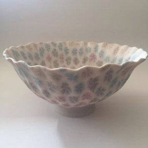 Nerikomi Porcelain Flower Bowl